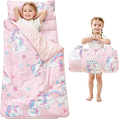 Toddler Nap Mat - Rolled Pillow and Blanket Set – view 4