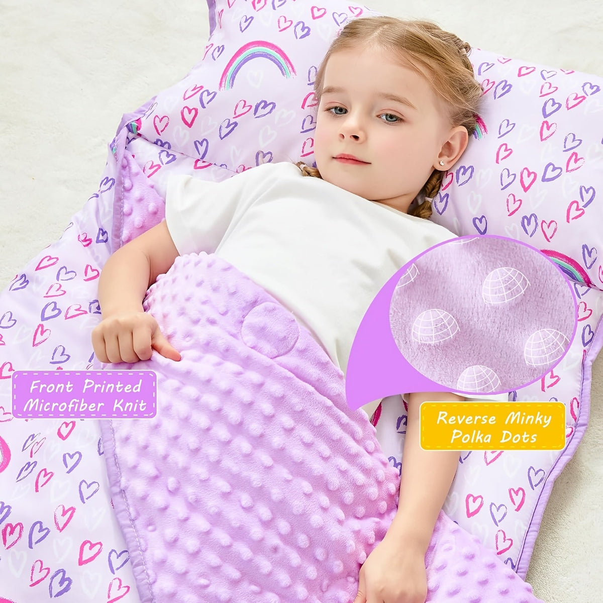 Toddler Nap Mat - Rolled Pillow and Blanket Set – view 7