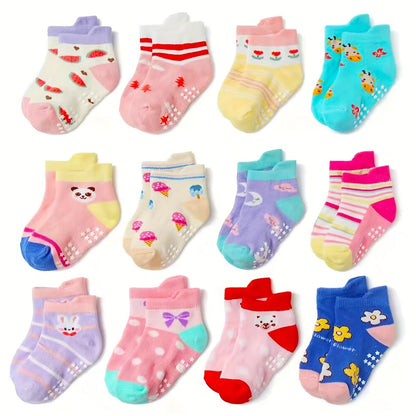 Toddler Non-Slip Walking Socks - 12-Pair Pack – view 2