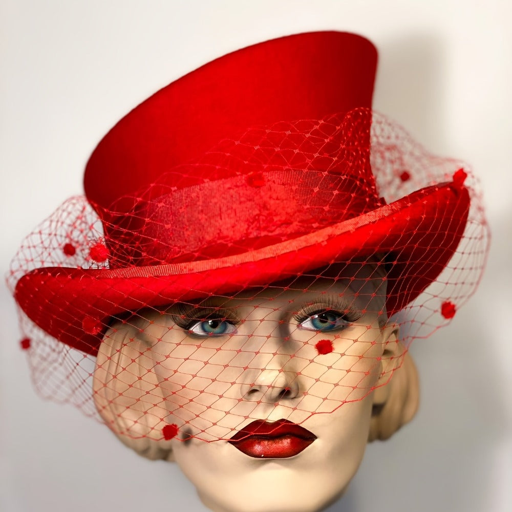 Top Hat - Unisex Felt Formal for Royal Ascot Great Gatsby Church Wedding Costume - product detail view 5