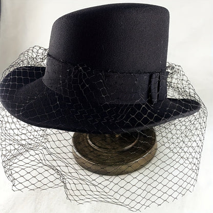 Top Hat - Unisex Felt Formal for Royal Ascot Great Gatsby Church Wedding Costume - product detail view 8