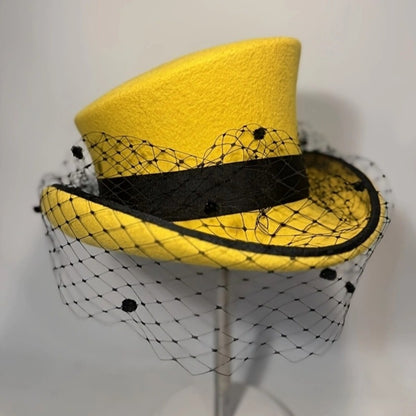 Top Hat - Unisex Felt Formal for Royal Ascot Great Gatsby Church Wedding Costume - product detail view 10