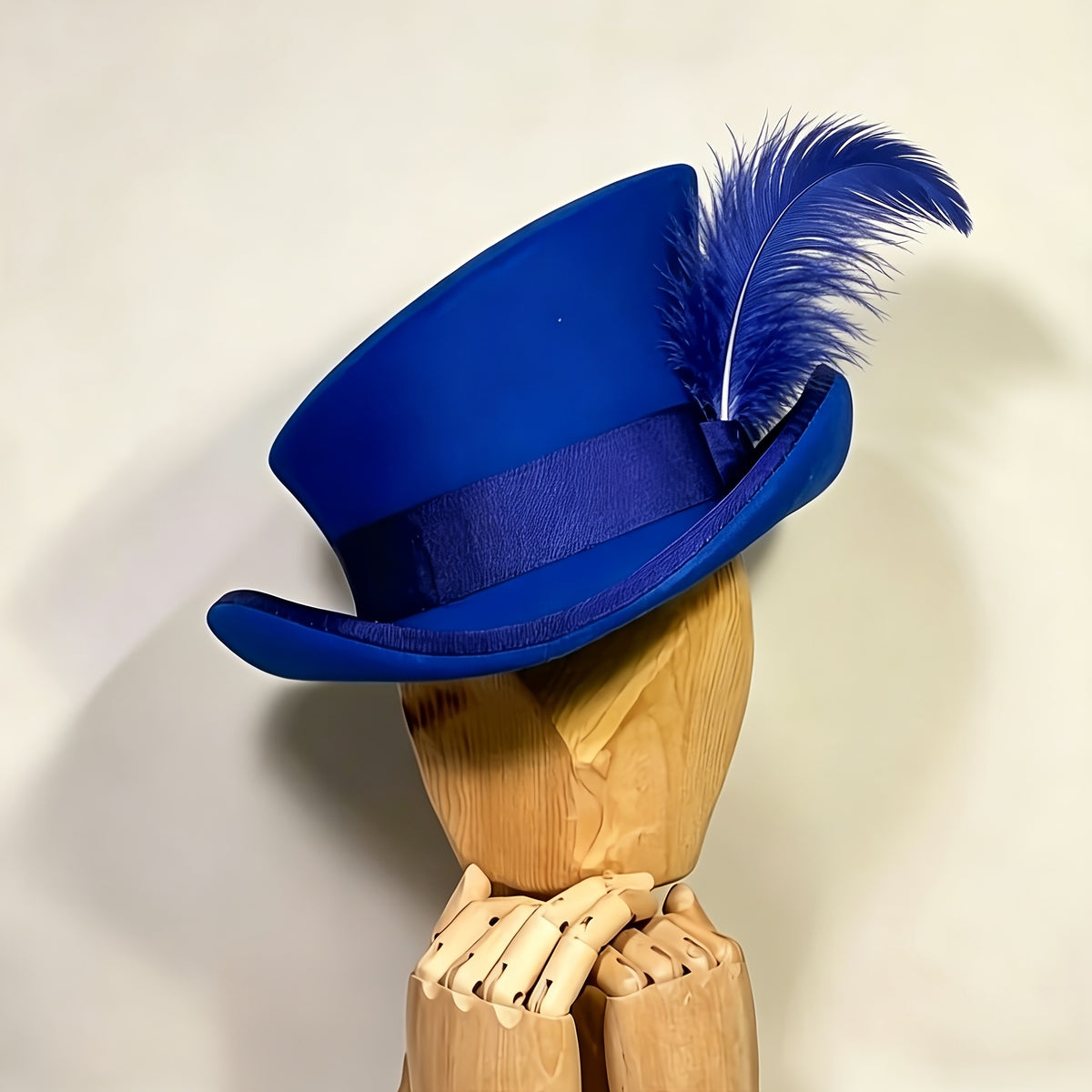 Top Hat - Wool Felt with Ribbon for Women Men - Asymmetrical Adjustable Church - product detail view 33