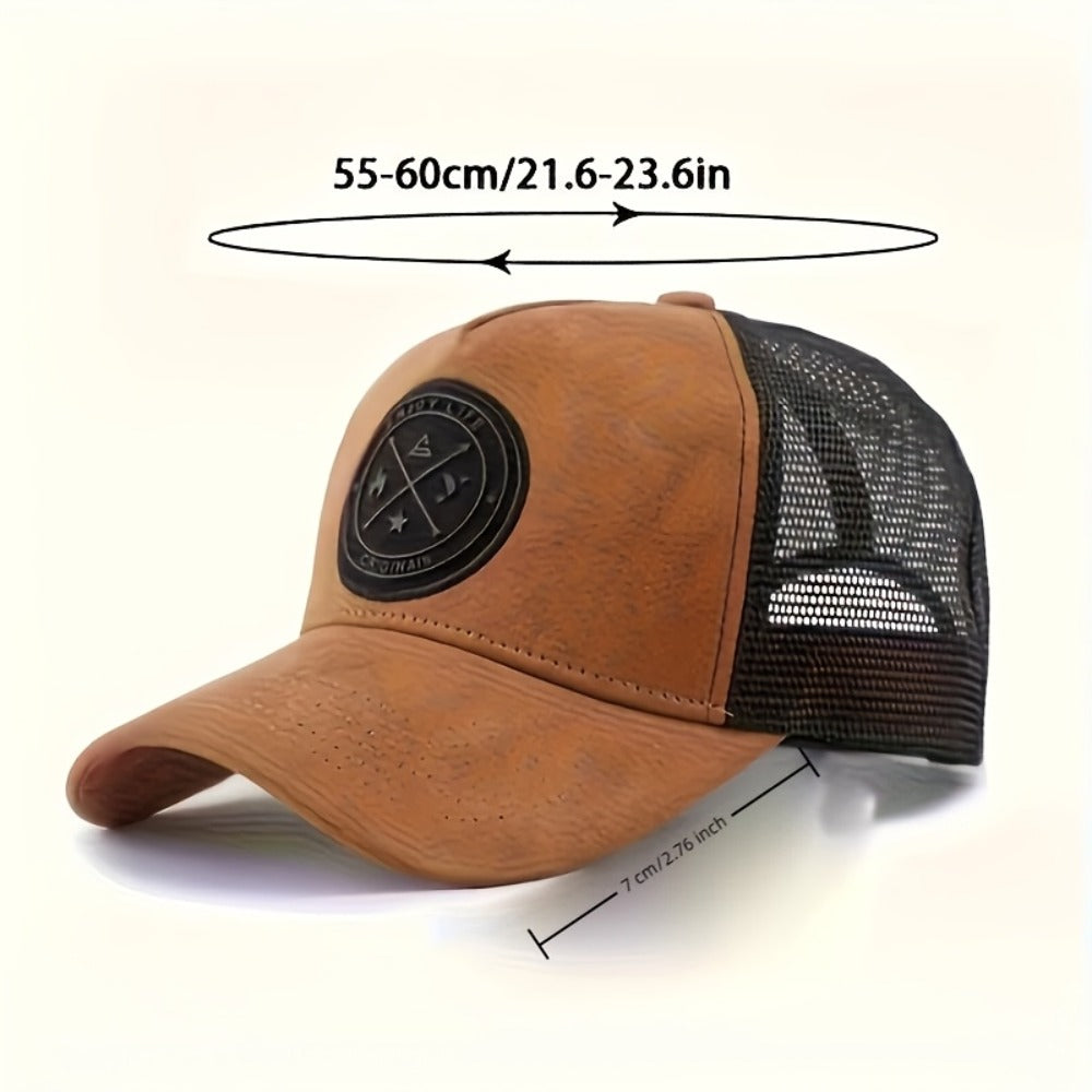 Trucker Hat - 6 Pack Mesh Baseball Cap ENJOY LIFE Letter Patch Unisex Snapback - product detail view 2