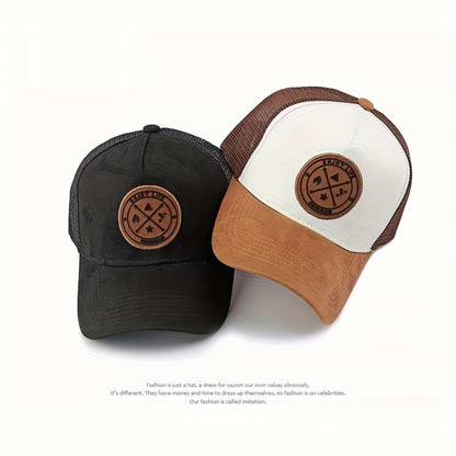 Trucker Hat - 6 Pack Mesh Baseball Cap ENJOY LIFE Letter Patch Unisex Snapback - product detail view 3