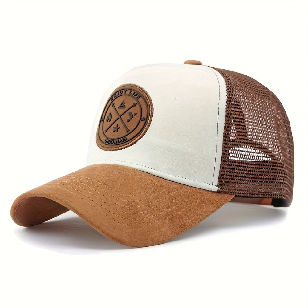 Trucker Hat - 6 Pack Mesh Baseball Cap ENJOY LIFE Letter Patch Unisex Snapback - product detail view 5