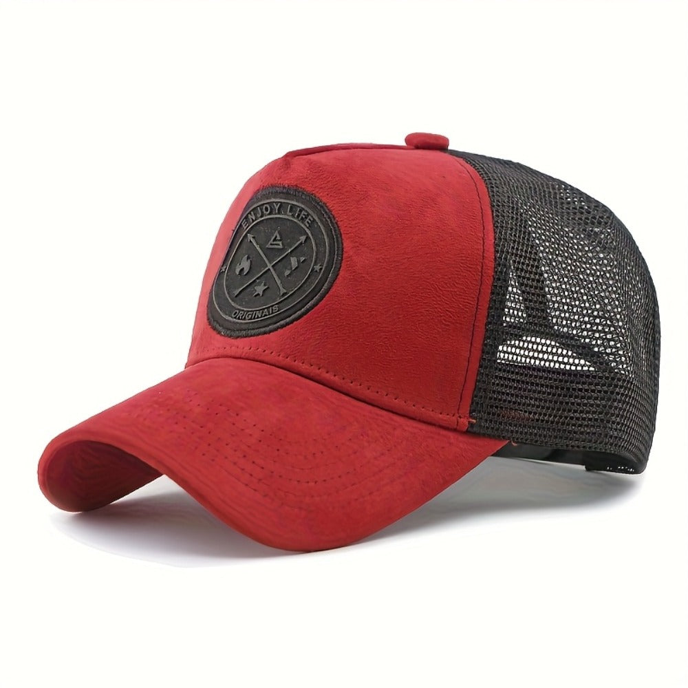 Trucker Hat - 6 Pack Mesh Baseball Cap ENJOY LIFE Letter Patch Unisex Snapback - product detail view 6