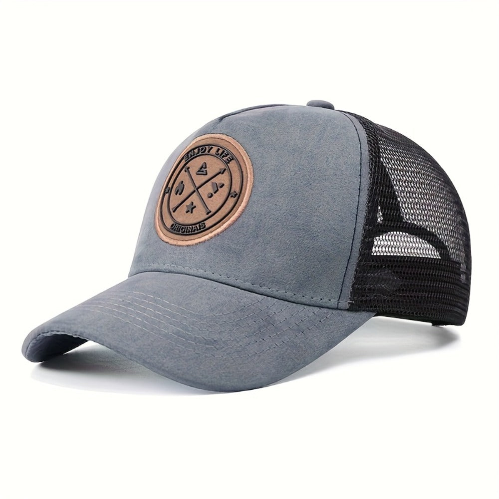 Trucker Hat - 6 Pack Mesh Baseball Cap ENJOY LIFE Letter Patch Unisex Snapback - product detail view 7