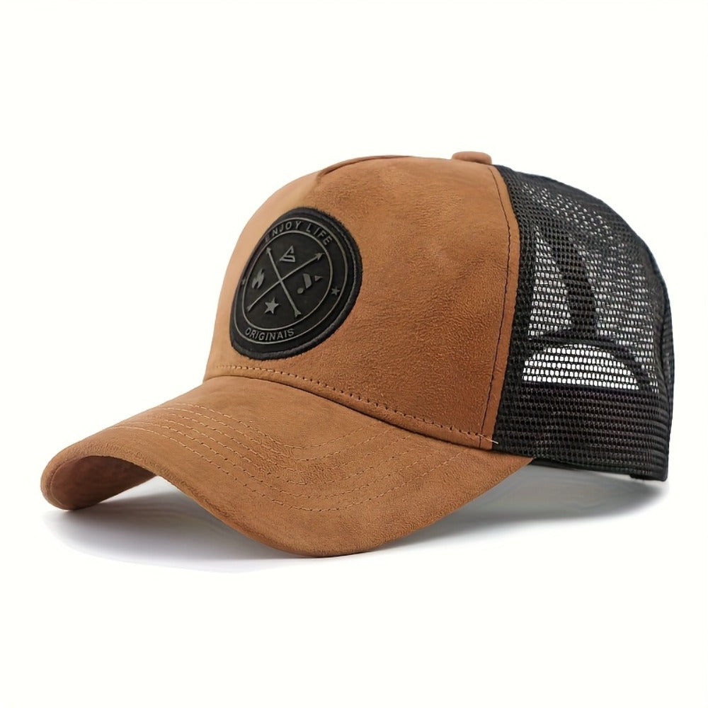 Trucker Hat - 6 Pack Mesh Baseball Cap ENJOY LIFE Letter Patch Unisex Snapback - product detail view 8