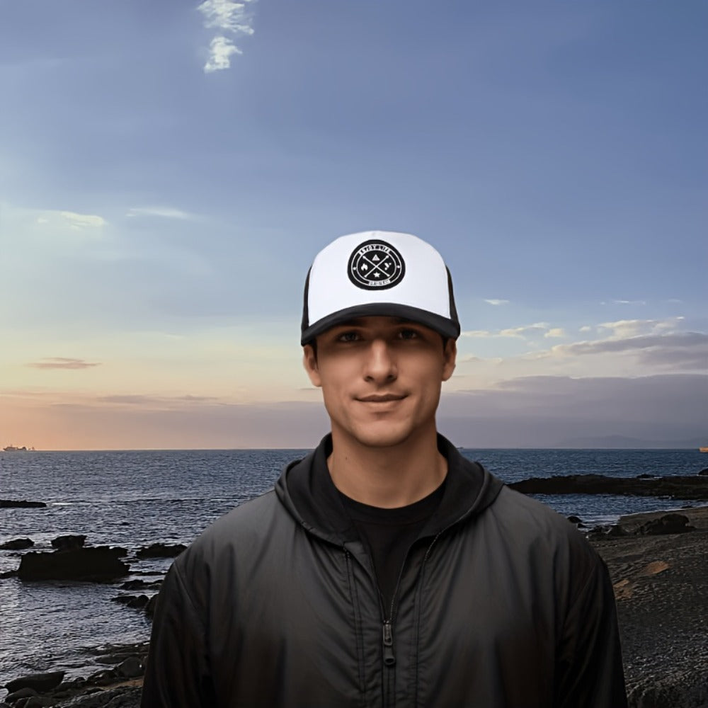 Trucker Hat - 6 Pack Mesh Baseball Cap ENJOY LIFE Letter Patch Unisex Snapback - product detail view 12