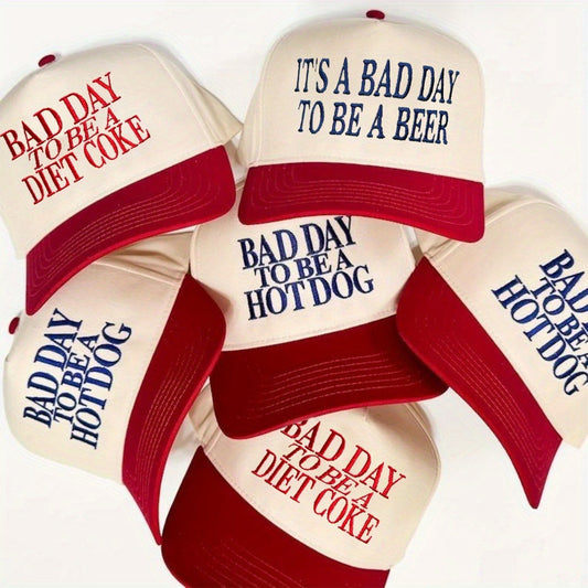 Trucker Hat - Embroidered for Men Women - Novelty Funny Flat Embroidery Cap, Adjustable - main product view