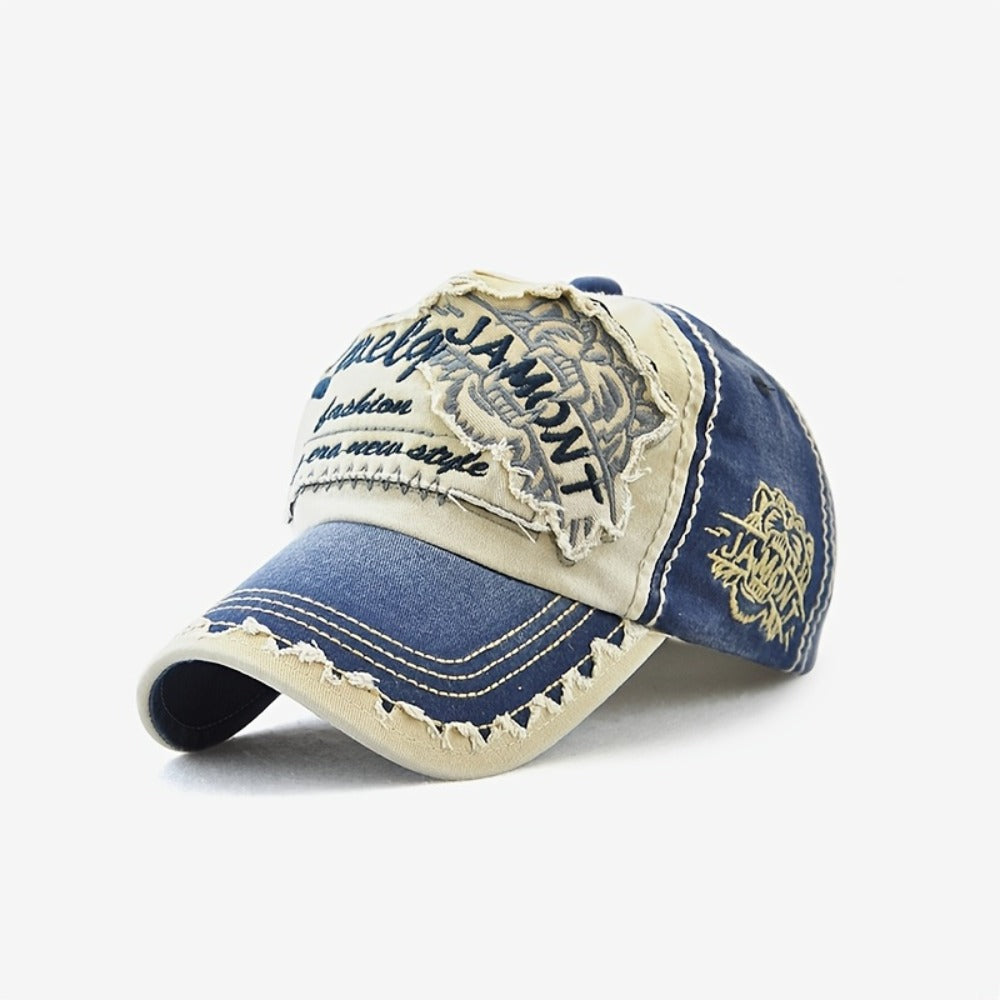 Trucker Hat - Men Women Tiger Embroidery Mesh Baseball Cap Adjustable Snapback Hip Hop - product detail view 3
