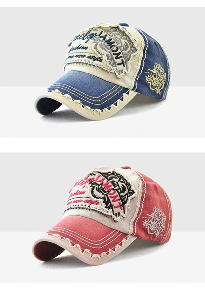 Trucker Hat - Men Women Tiger Embroidery Mesh Baseball Cap Adjustable Snapback Hip Hop - product detail view 10