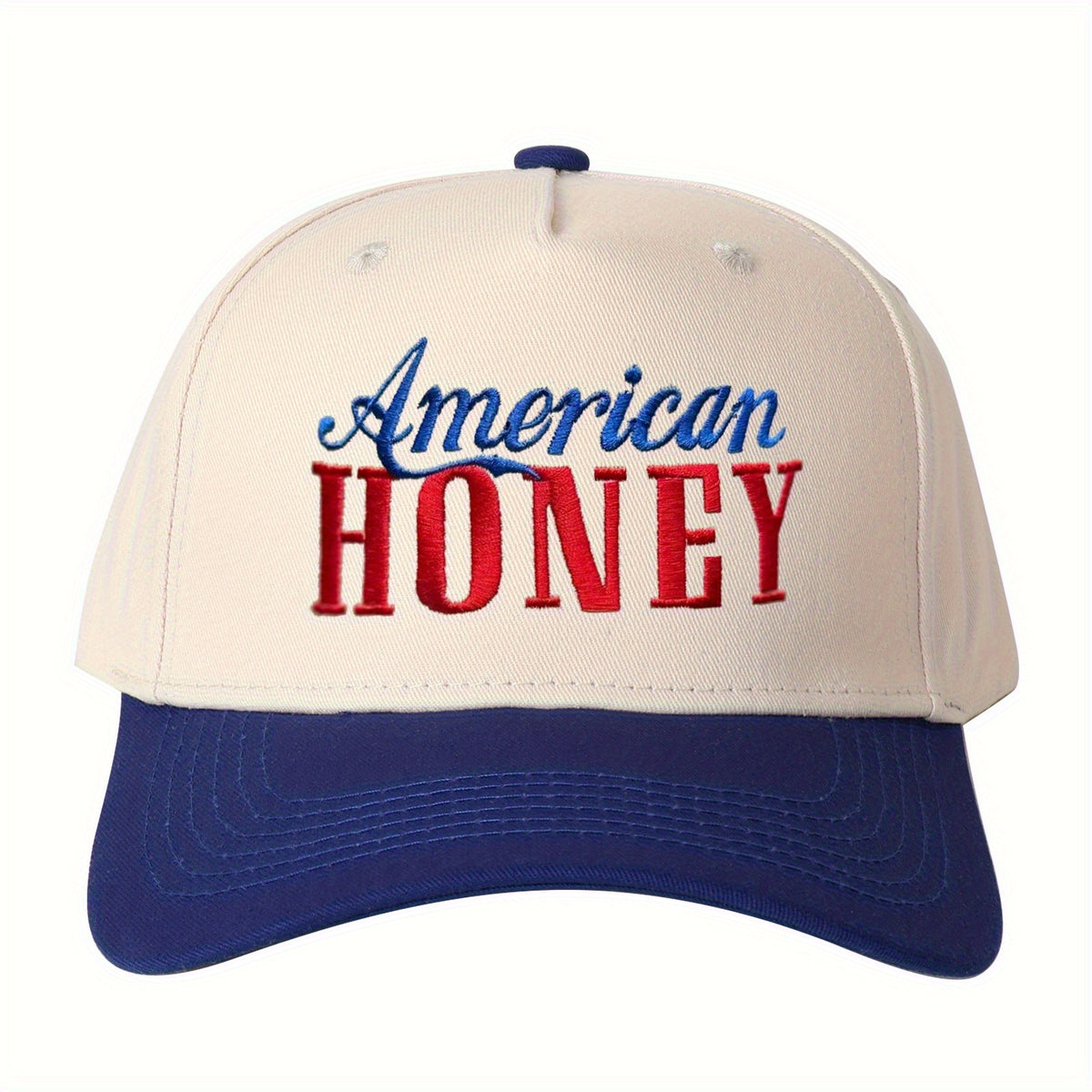 Trucker Hats - Hat "American Honey" Monogram Embroidery Color Block Baseball Cap - Unisex - product detail view 10