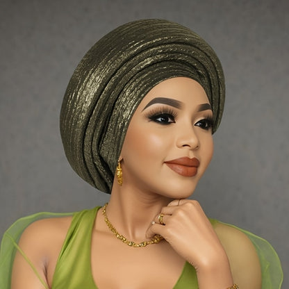 Turban Cap - African Muslim for Women - Nigerian Three-Layer Sponge Thousand-Leaf - product detail view 7