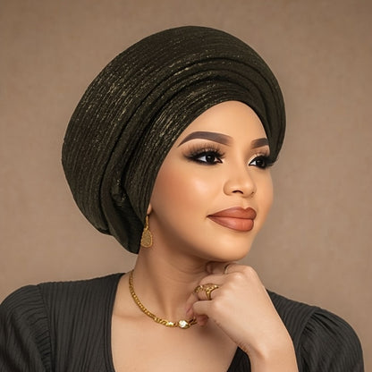 Turban Cap - African Muslim for Women - Nigerian Three-Layer Sponge Thousand-Leaf - product detail view 10