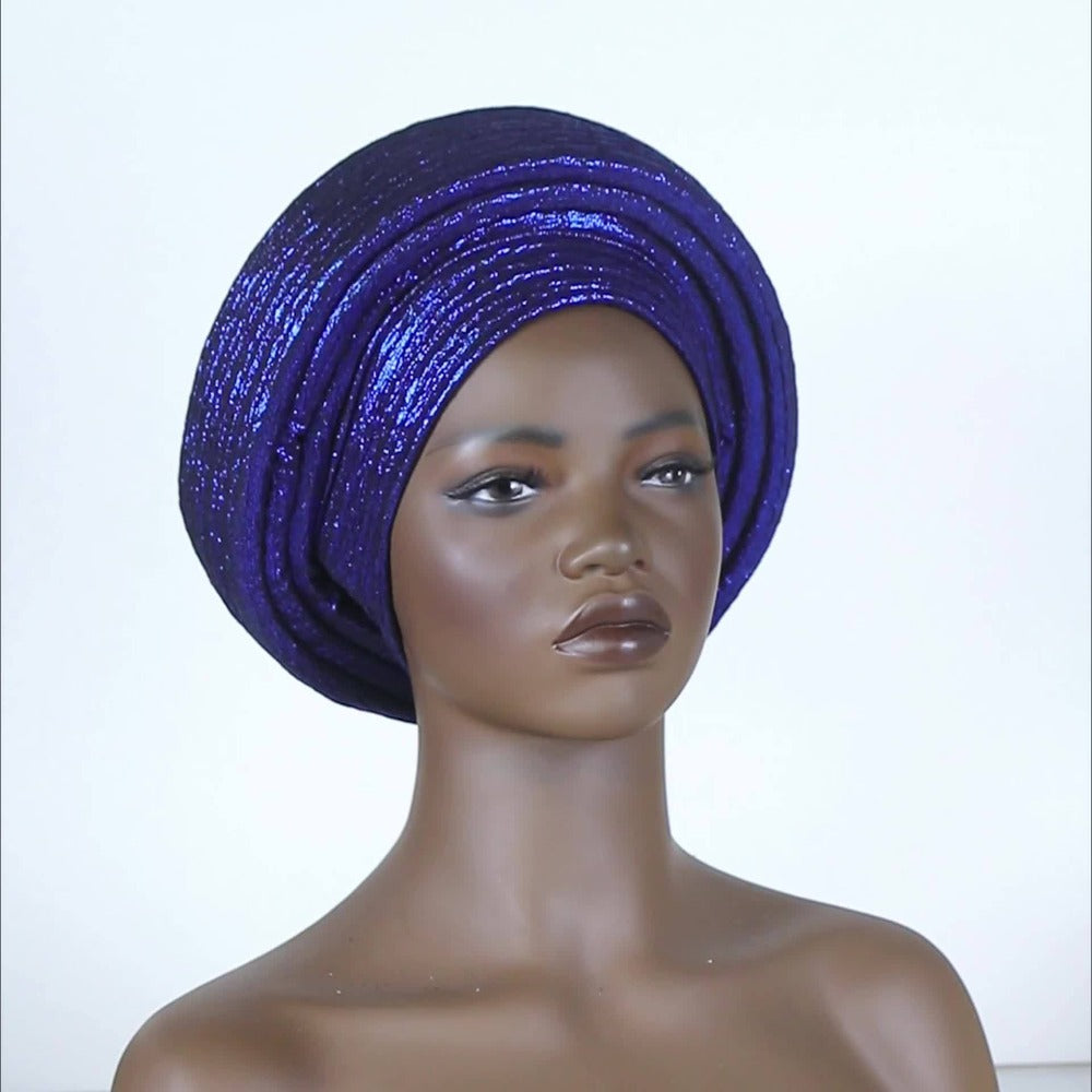 Turban Cap - African Muslim for Women - Nigerian Three-Layer Sponge Thousand-Leaf - product detail view 11