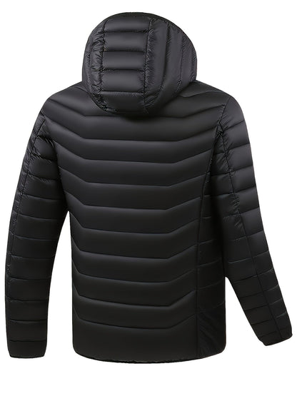 Unisex 21-Zone USB Heated Hooded Jacket - Multi-Zone Heating and Nylon Shell – view 9