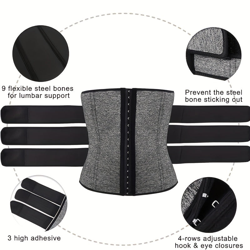 Unisex Adjustable Neoprene Waist Cincher - Medium-Stretch Sport Support Style – view 2