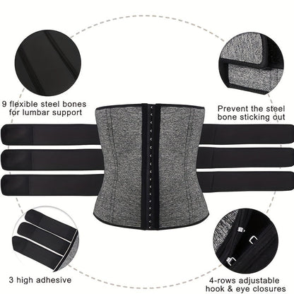 Unisex Adjustable Neoprene Waist Cincher - Medium-Stretch Sport Support Style – view 2