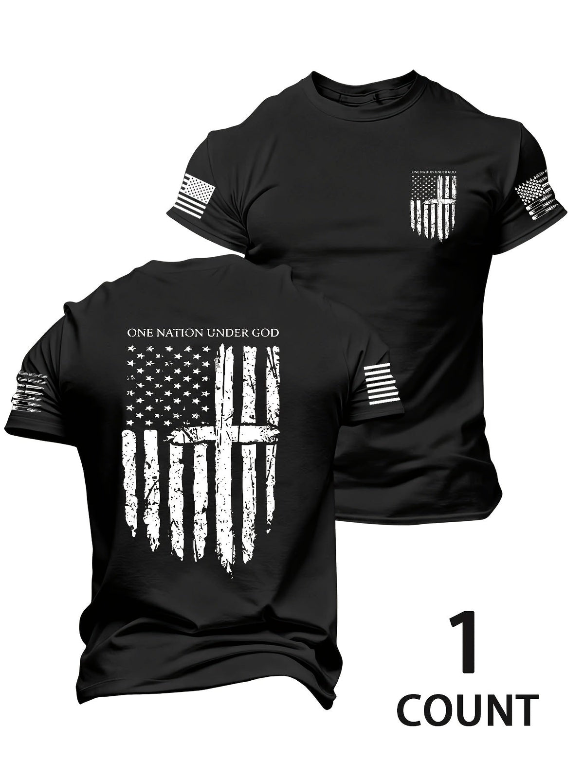 Unisex American Flag Performance T-Shirt - Short Sleeve – view 10