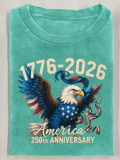 Unisex American Flag T-Shirt - Short Sleeve – fern green – view 4