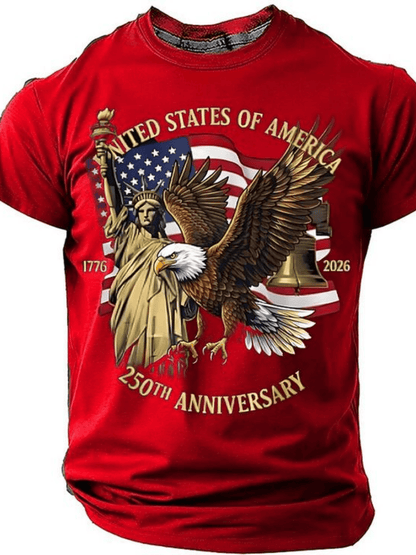 Unisex American Flag T-Shirt - Short Sleeve – Sizes 1XL–6XL – view 2