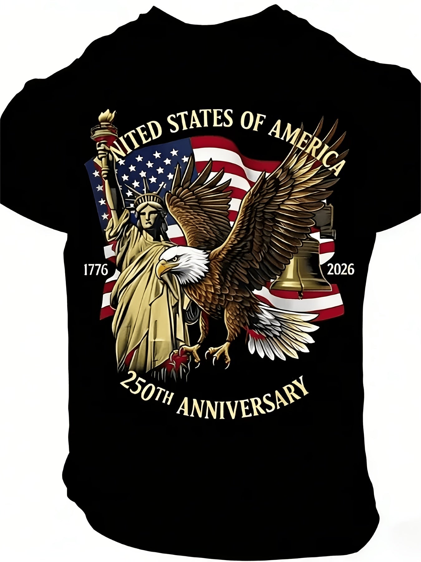 Unisex American Flag T-Shirt - Short Sleeve – Sizes 1XL–6XL – view 6