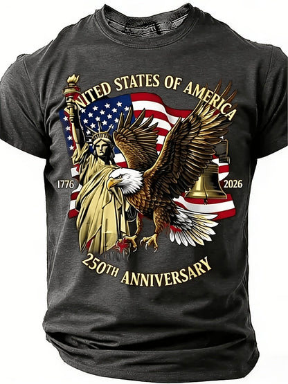Unisex American Flag T-Shirt - Short Sleeve – Sizes 1XL–6XL – view 7