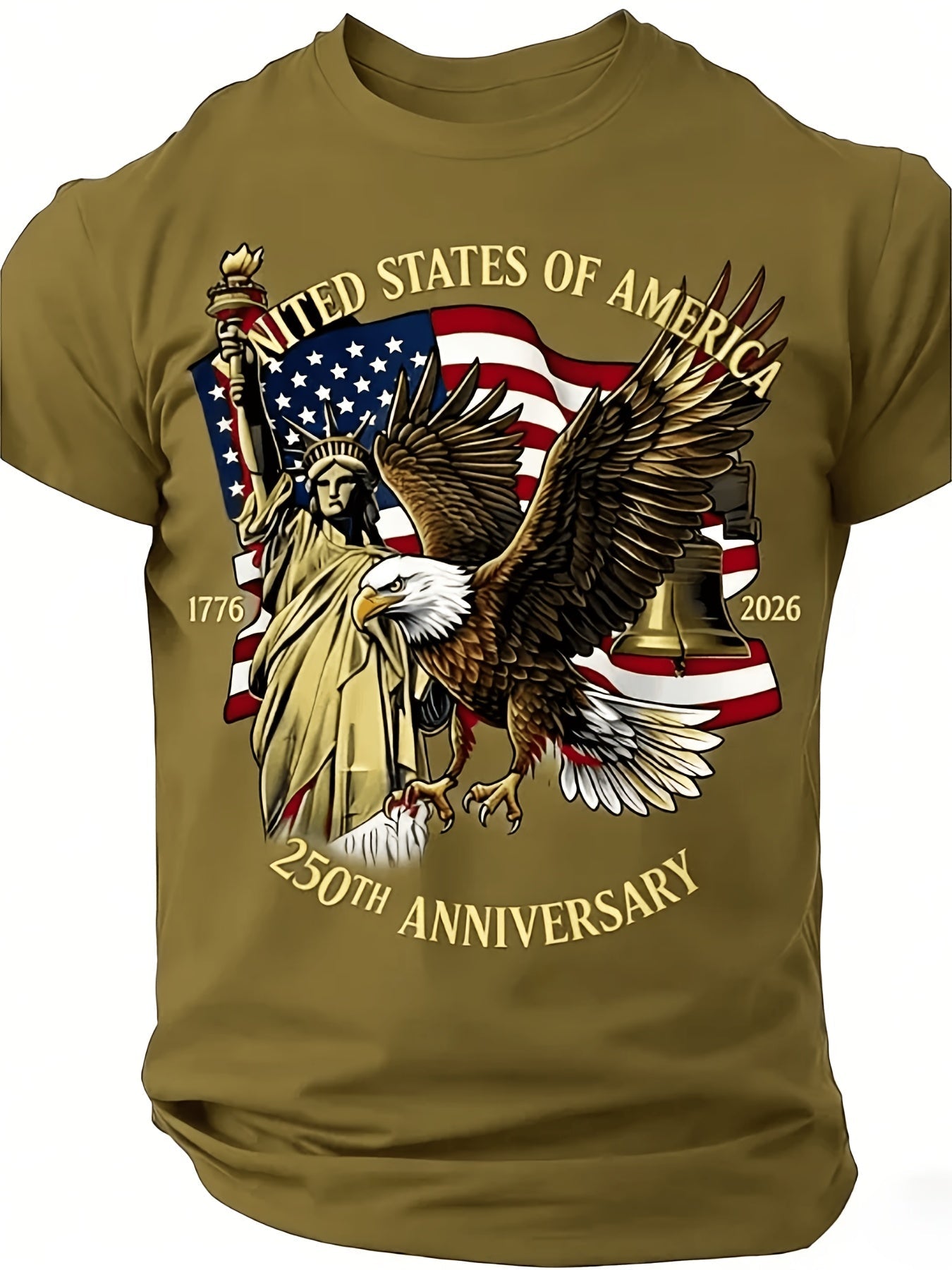 Unisex American Flag T-Shirt - Short Sleeve – Sizes 1XL–6XL – view 8