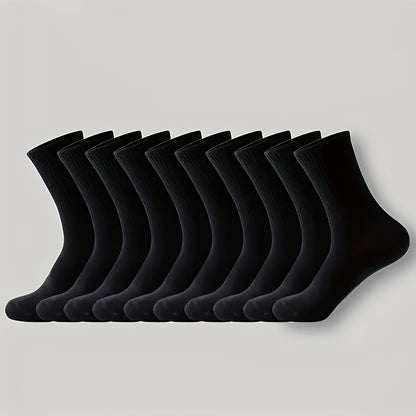 Unisex Athletic Crew Socks - 10-Pair Pack – Black option – view 2