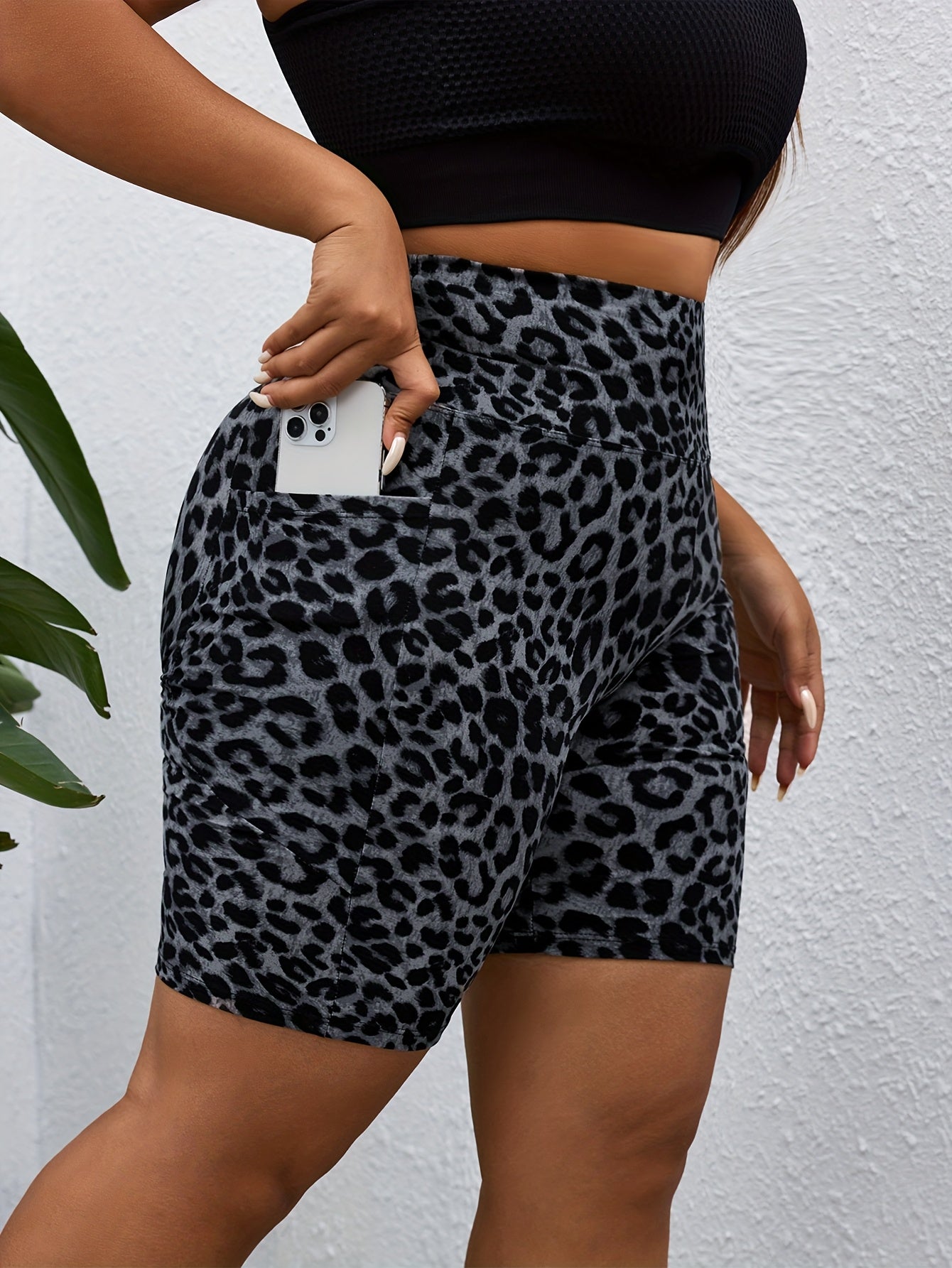 Unisex Athletic Shorts - High-Waist detail view