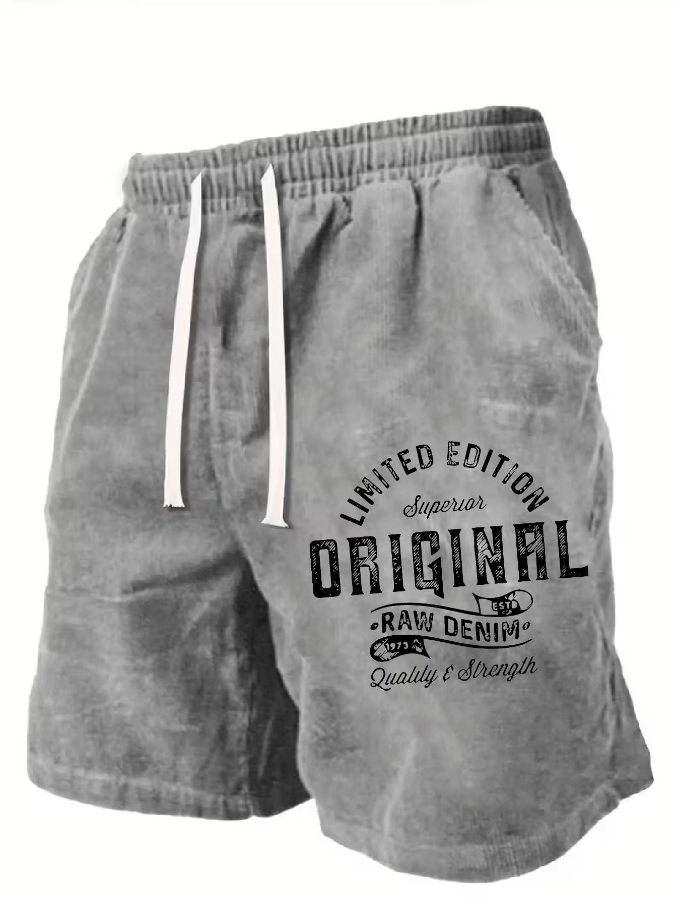 Unisex Athletic Shorts - Printed – Black / Rose Red – Black option – main product image