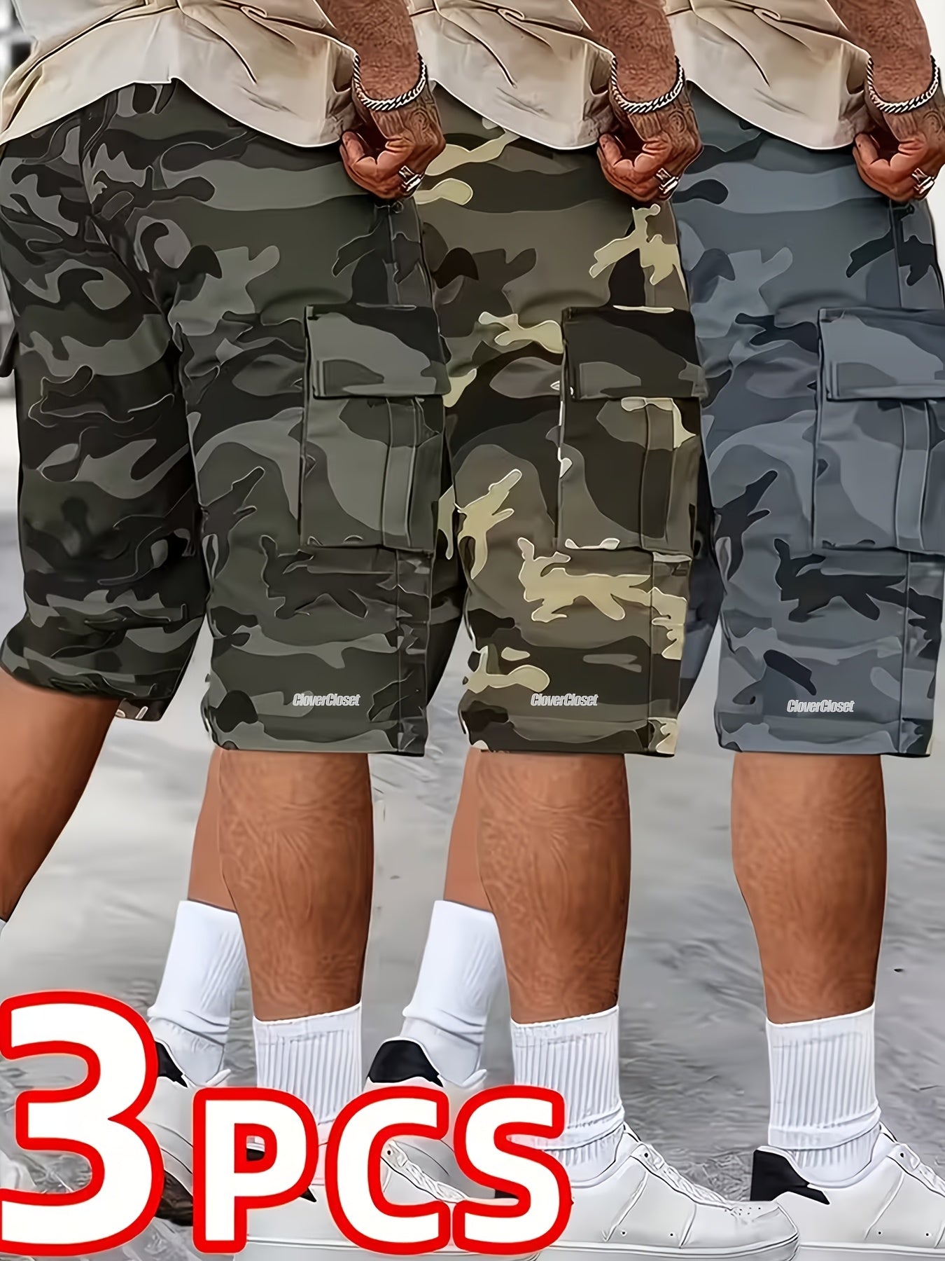 Unisex Cargo Shorts - Printed 3 – view 10