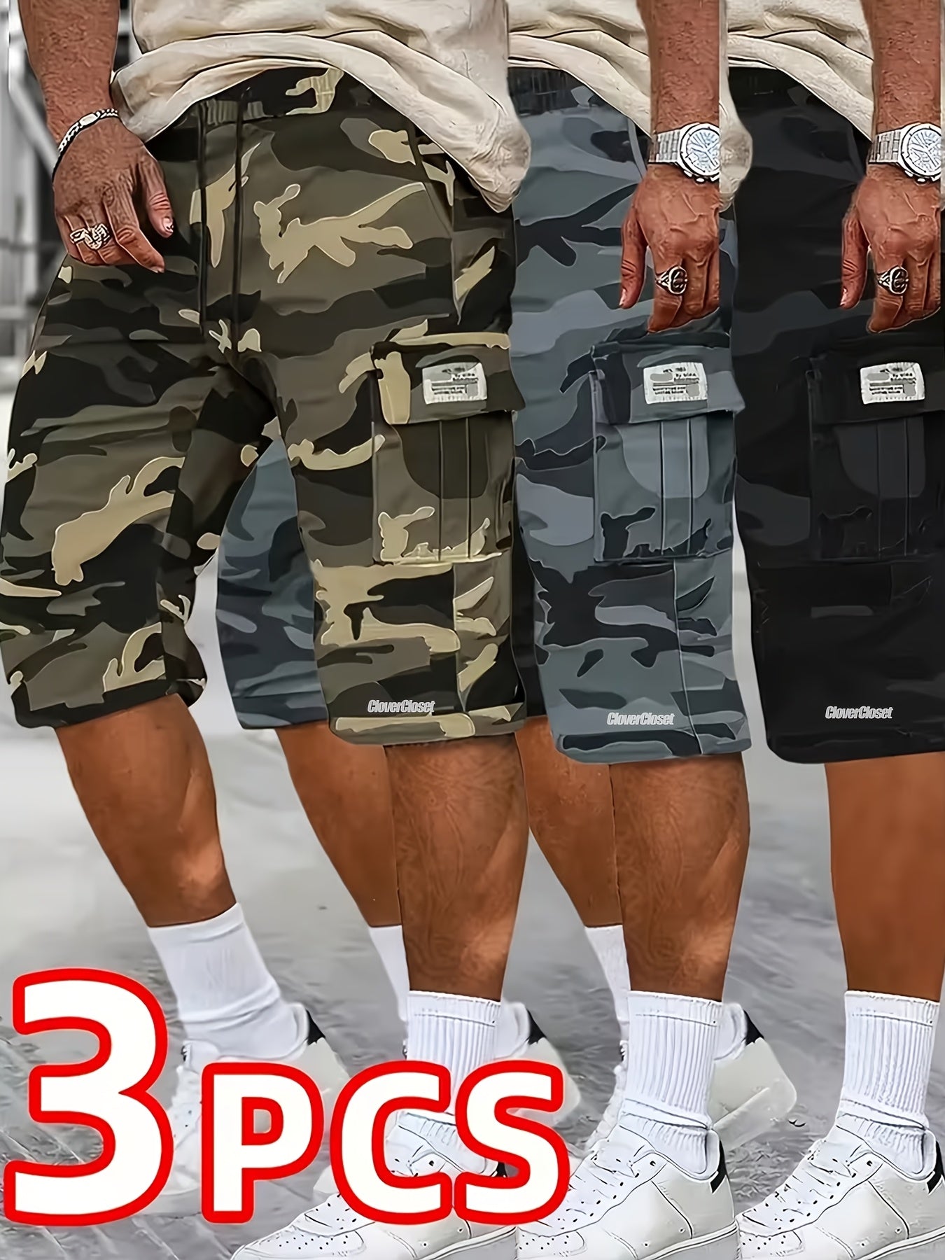 Unisex Cargo Shorts - Printed 3 – view 16