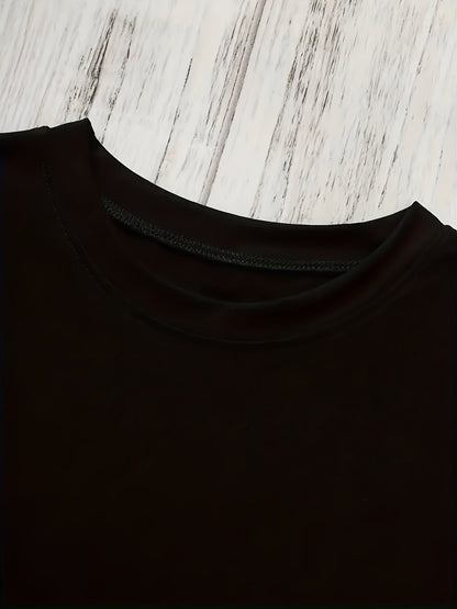 Unisex Casual Dress - Short Sleeve – Black detail view