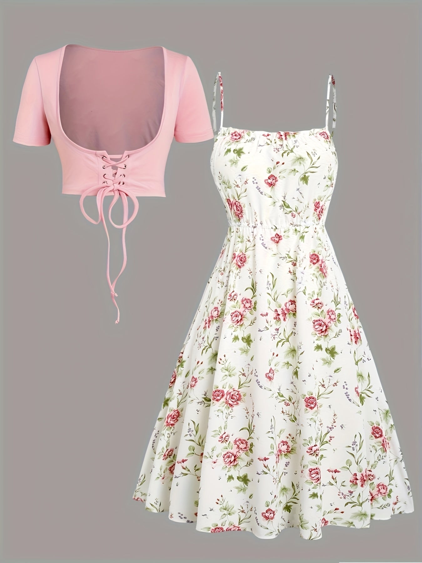 Unisex Casual Dress - Sleeveless – Sizes S–XXL – Pink option – view 2