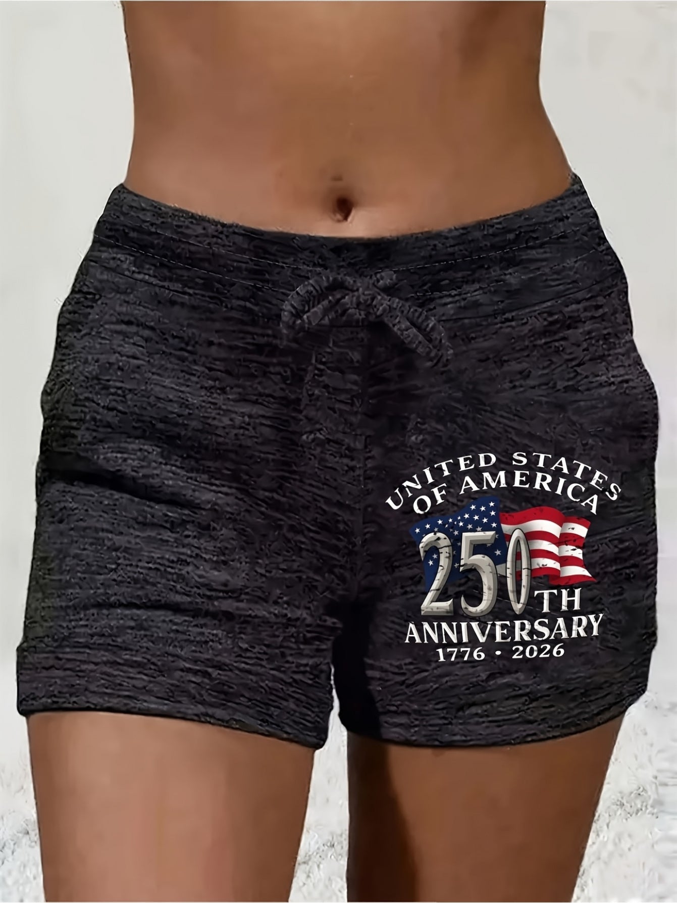 Unisex Casual Shorts - Printed – Black / Dark Gray – Black option – main product image