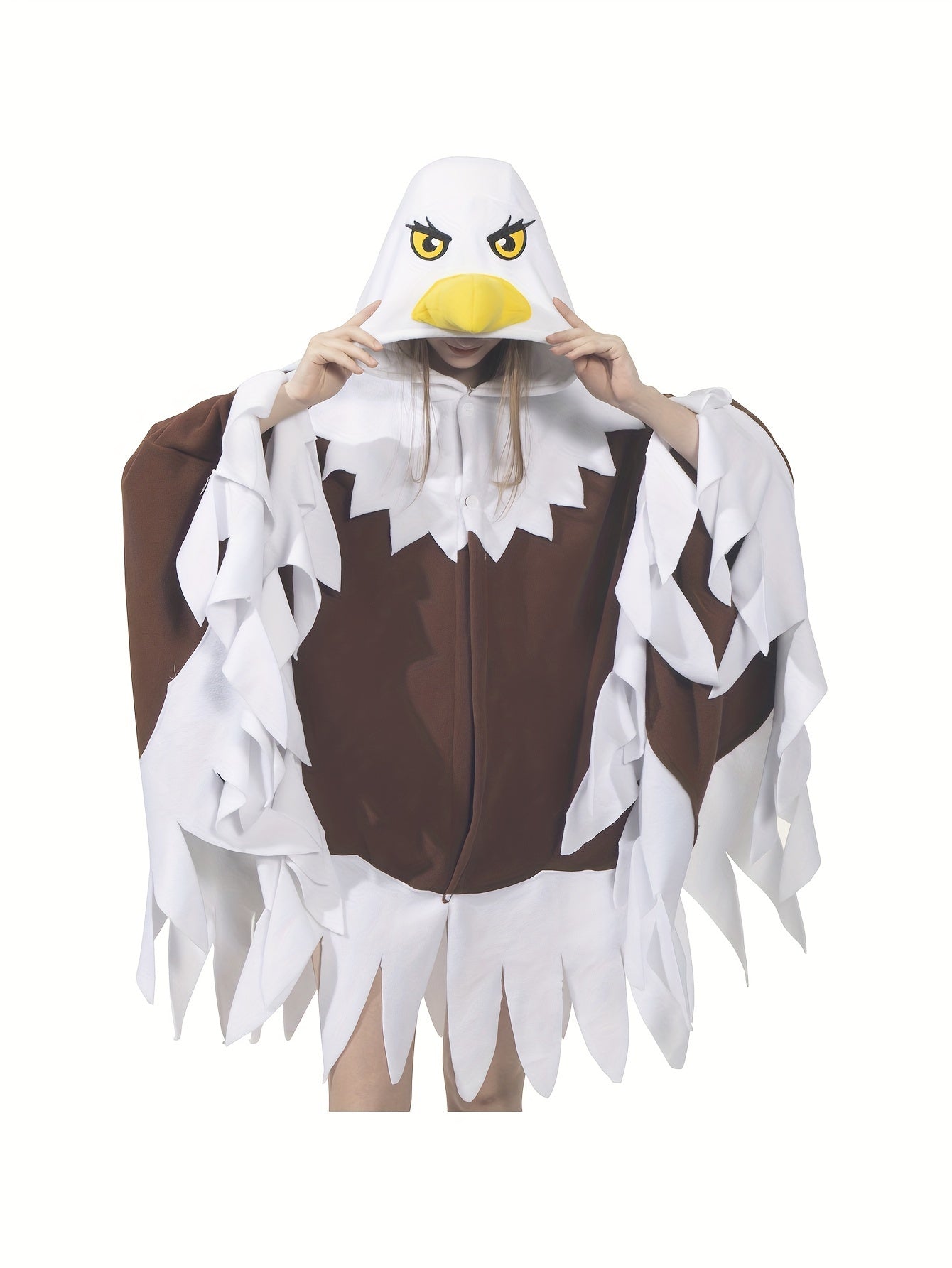 Unisex Classic Costume Cape - Regular Fit – Coffee Brown detail view