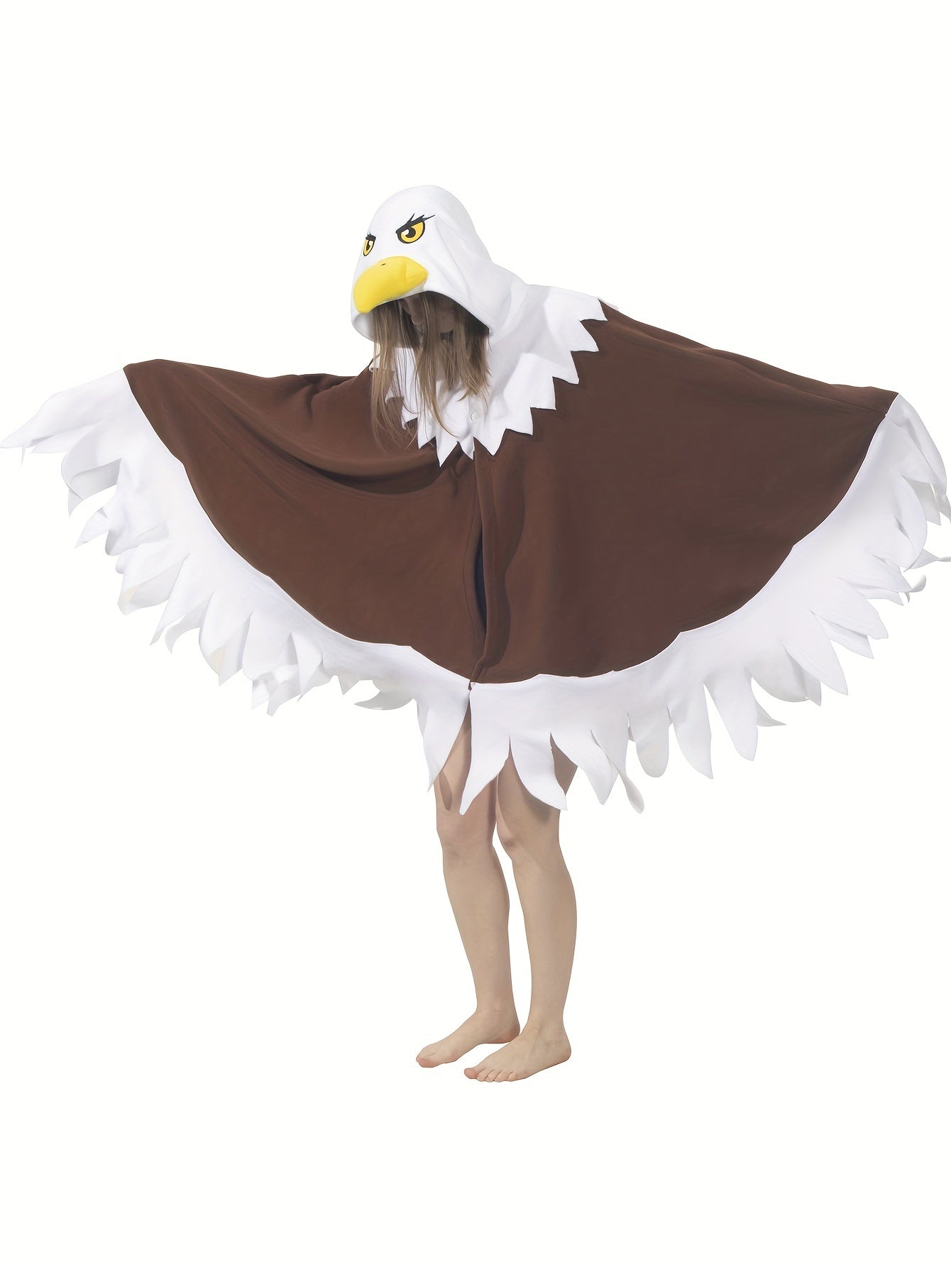 Unisex Classic Costume Cape - Regular Fit – Coffee Brown detail view
