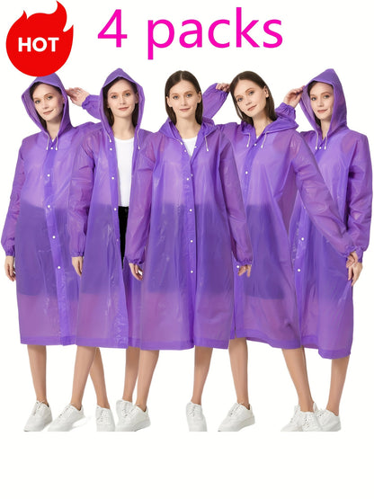 Unisex Classic Raincoat - Regular Fit – Black / Violet – view 3