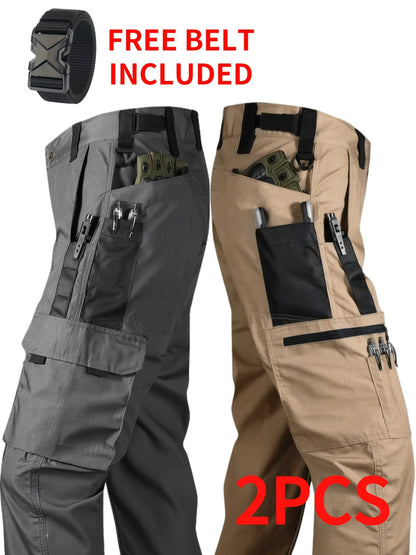 Unisex Coveralls – Black+gray Polyester Pants – view 11