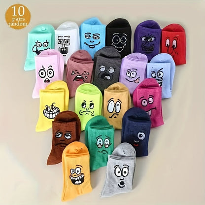 Unisex Cute Print Socks - 10-Pair Pack – main product image