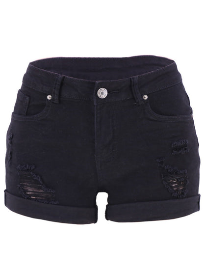 Unisex Denim Shorts - Distressed – 10-Variant Selection detail view