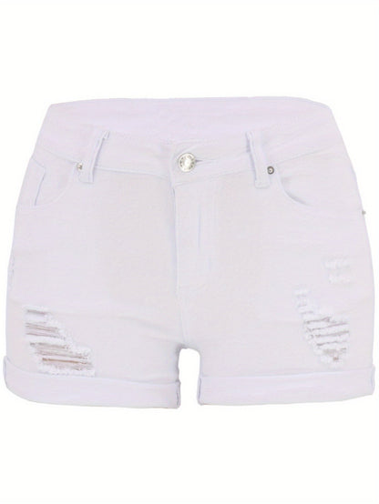Unisex Denim Shorts - Distressed – 10-Variant Selection detail view
