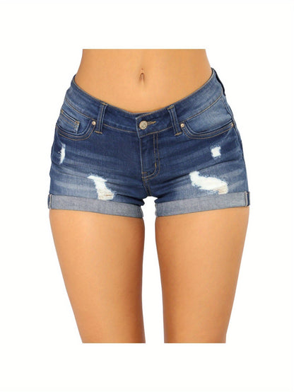 Unisex Denim Shorts - Distressed – 10-Variant Selection detail view