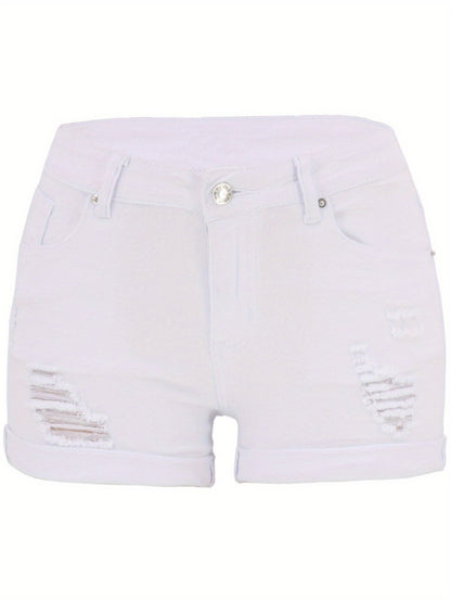 Unisex Denim Shorts - Distressed – 10-Variant Selection detail view