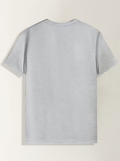 Unisex Floral Print T-Shirt - Short Sleeve – Grey – view 2