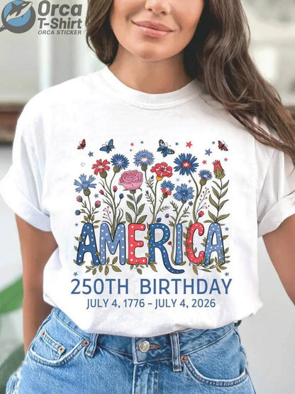 Unisex Floral Print T-Shirt - Short Sleeve – Sizes 1XL–5XL – view 8
