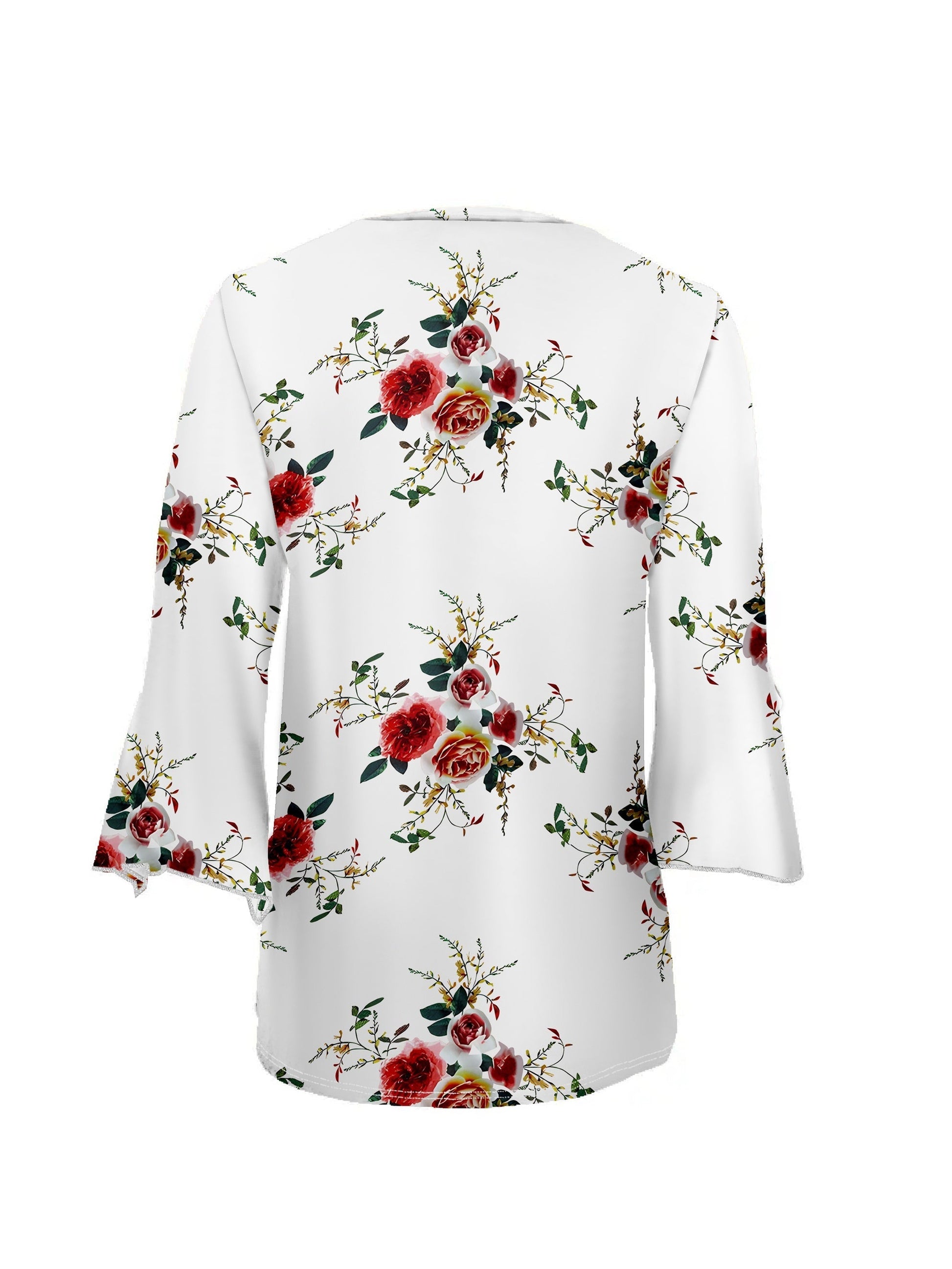 Unisex Floral Print T-Shirt - Short Sleeve – Sizes S–XL detail view